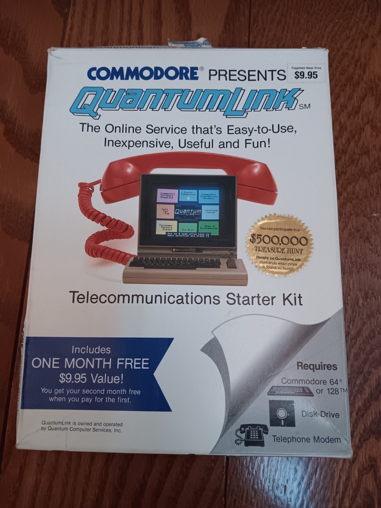 Commodore 64 Quantumlink Manuals Inserts Box Only NO SOFTWARE