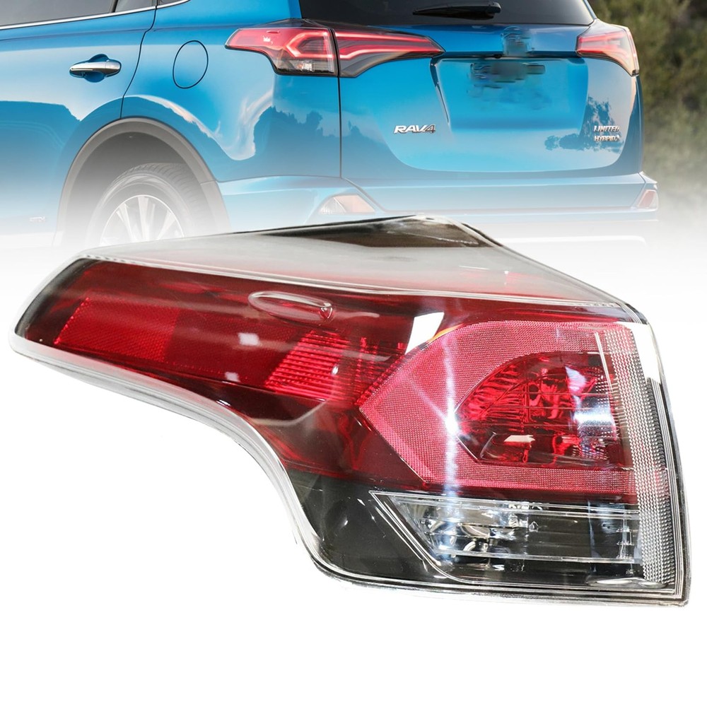 Halogen Rear Outer Tail Light for 2016-2018 Toyota RAV4 Driver Side TO2804133