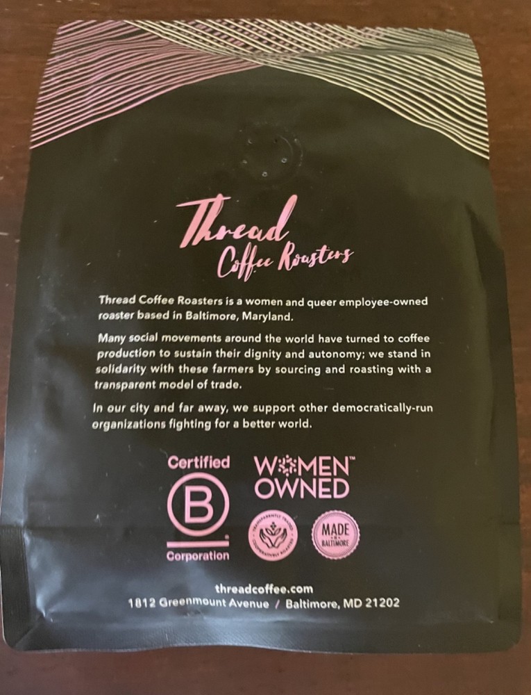 0.75 Pound Bag, Ethiopia Single-Origin Coffee, Thread Coffee Roasters - UNOPENED