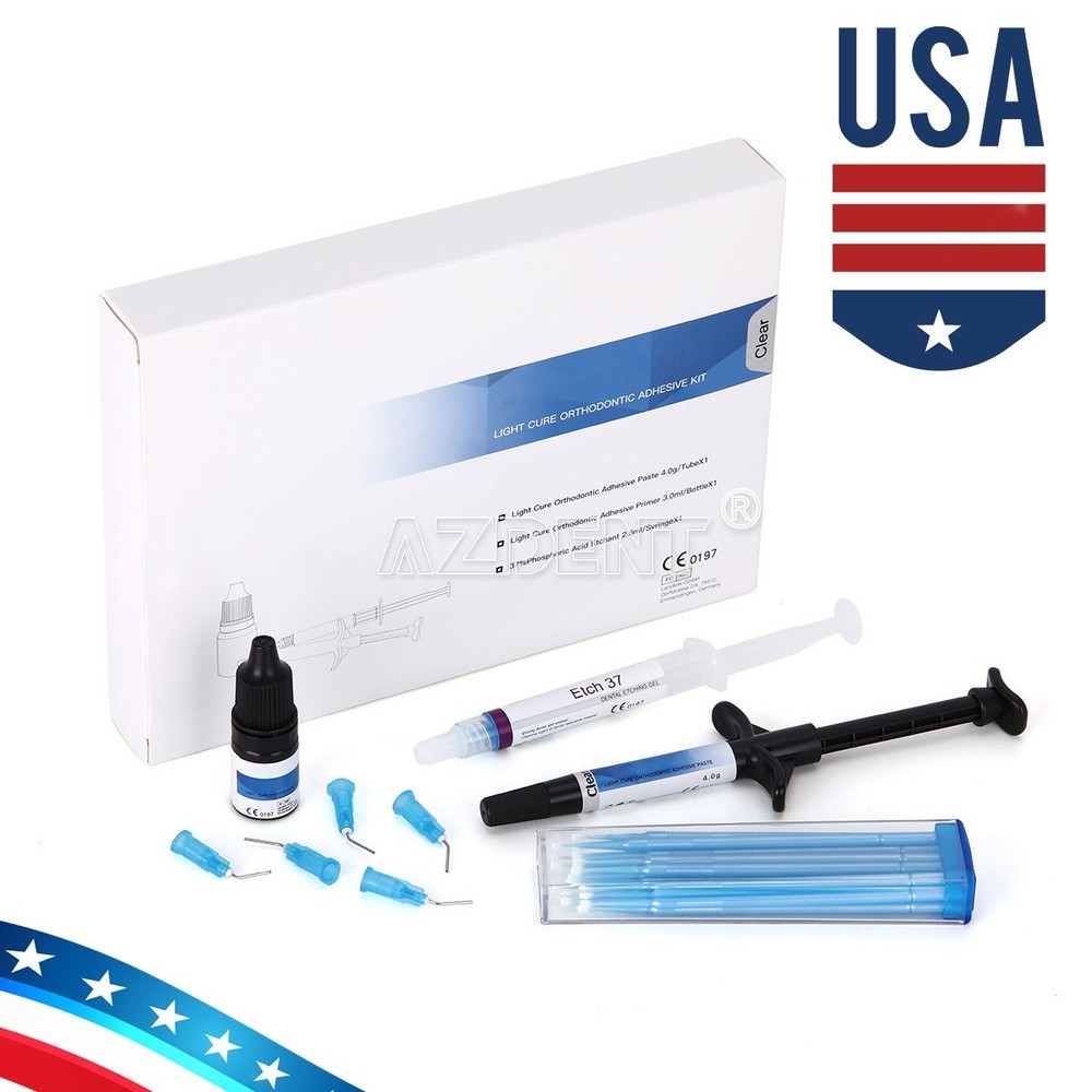 Dental Orthodontic Light Cure Brackets Bonding Adhesive Bonding System 4 Type