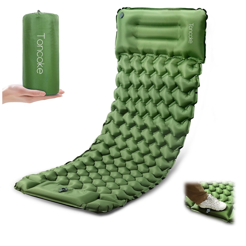 Sleeping Pad, Extra Thick & Ultralight Inflatable Sleeping Pad with Pillow, 3...