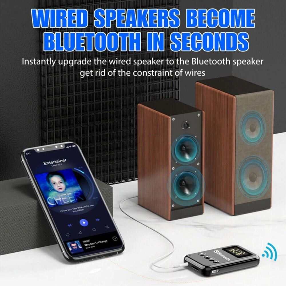 4in1 Wireless USB Bluetooth 5.0 Receiver Transmitter Audio 3.5mm Aux Car Adapter