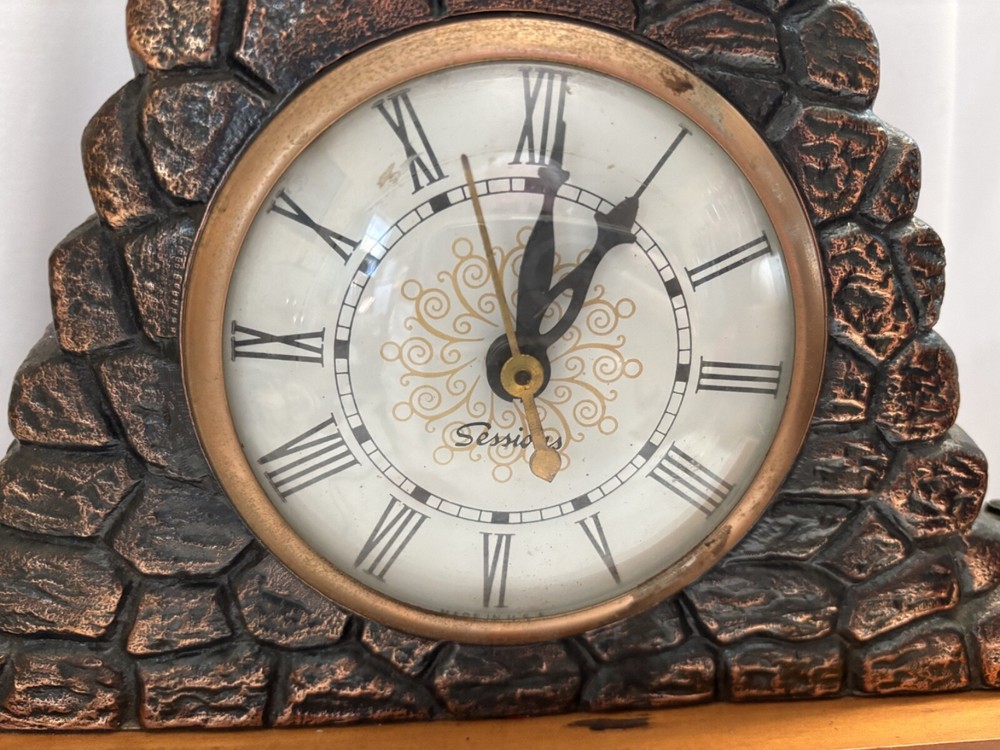 SESSIONS Clock Corp. Hearth Roosters Lighted Motion Fireplace Clock Not Working