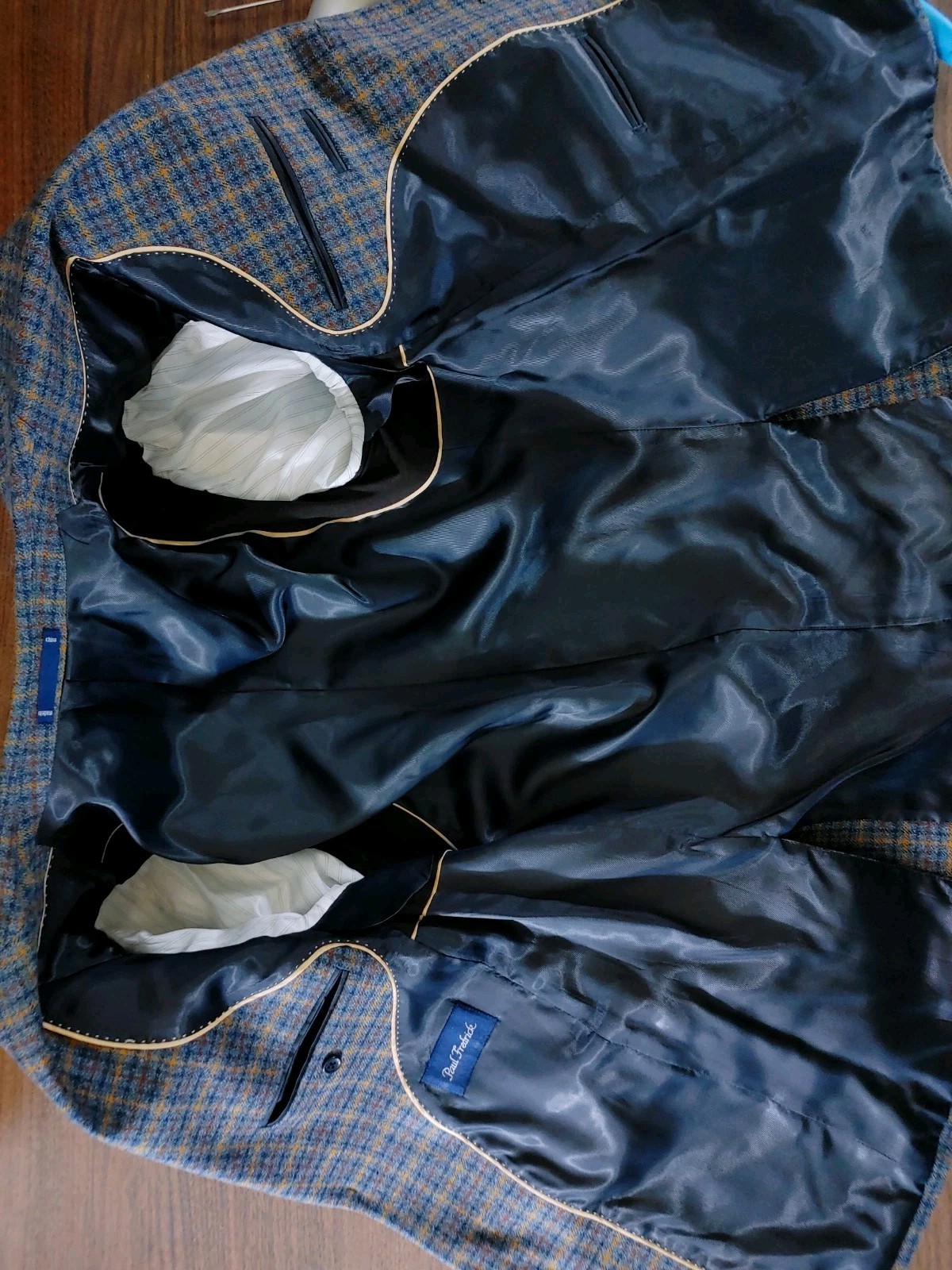 Paul Fredrick Sport Coat Mens 40/42S Soft Tweed Wool Multicolor Check Jacket