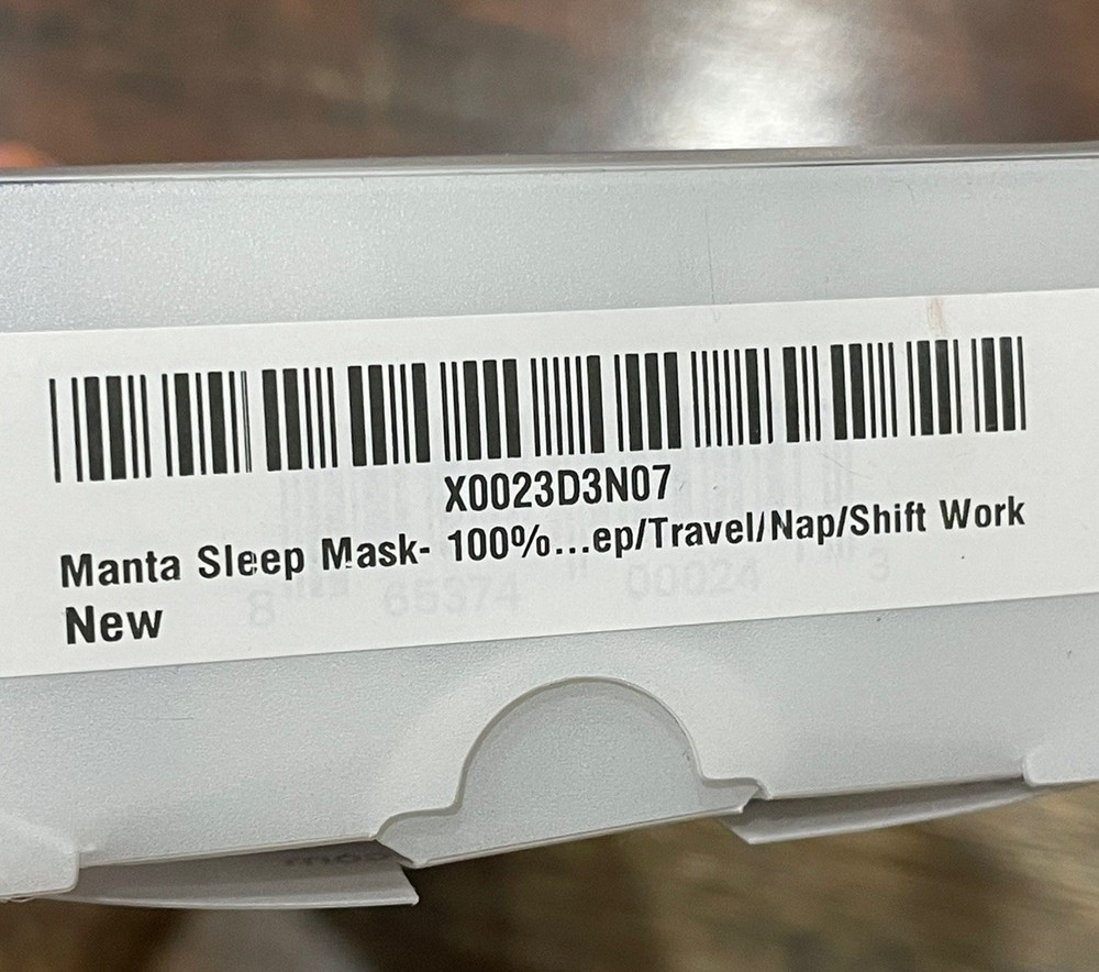 Manta Sleep Mask 100% Light Blocking Eye Mask Zero Pressure Gray