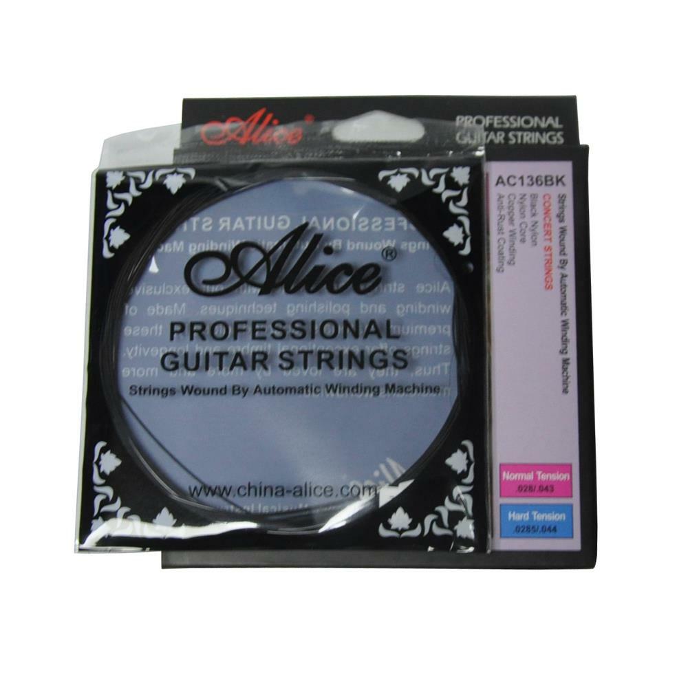 5Sets Alice Classical Guitar Concert Strings Black Nylon Copper Winding AC136BKH