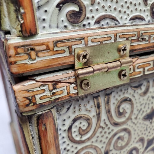 Decorative MARKET BAZAAR Storage Box Mantle Clock