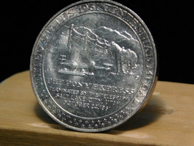 Pony Express Termination Centennial 1961 So-called dollar struck in silver