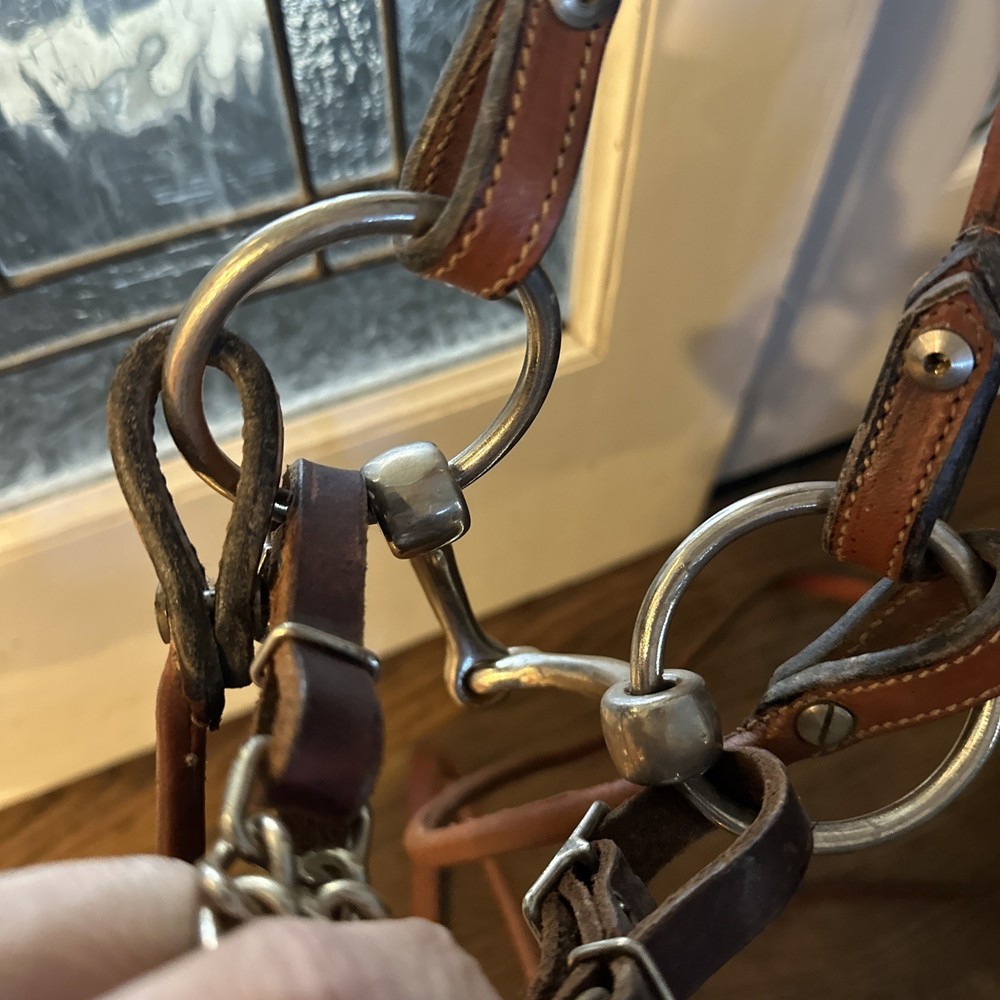Bridle that combines side pull control with the action of a snaffle bit #R45