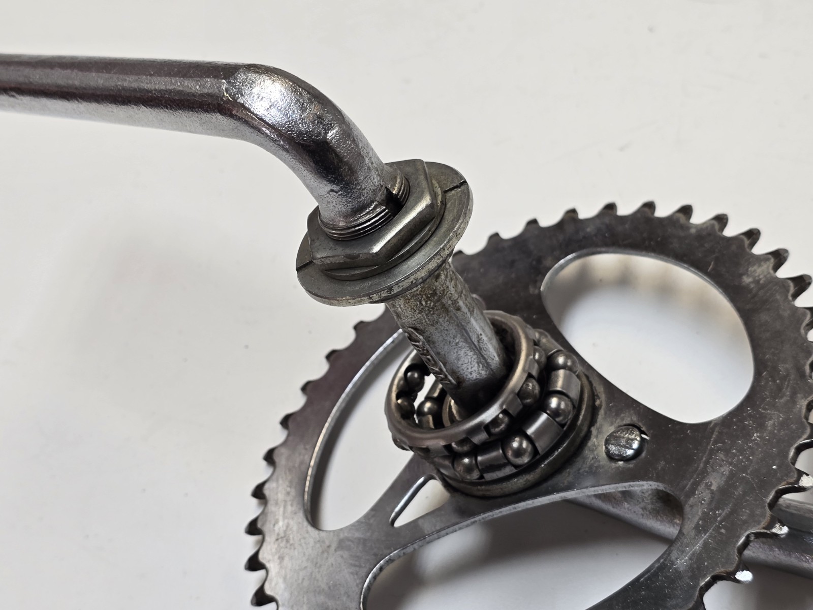 1981 Takagi Crankset One Piece 175MM x 24TPI Three Arrow Sprocket Old Scool BMX