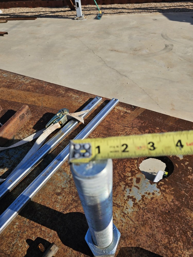 1 1/2" x 12" All-Thread Rod Galvanized With Nuts 2