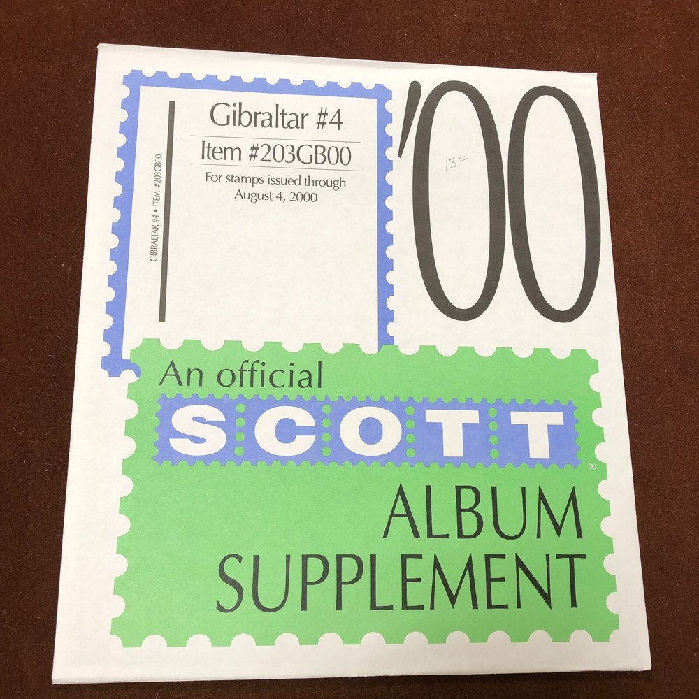 GIBRALTAR 2000 SUPPLEMENT # 4 SCOTT SPECIALTY STAMP ALBUM PAGES 203GB00
