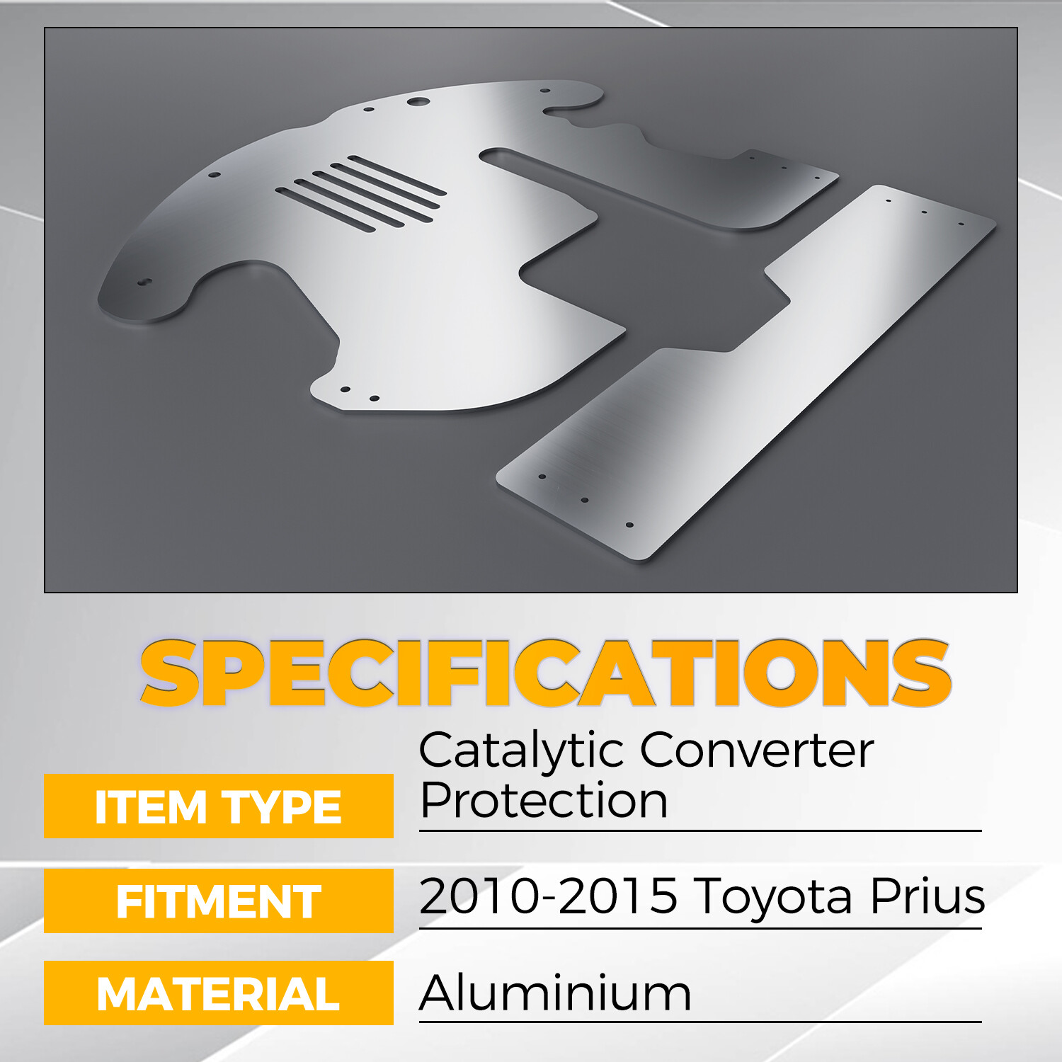 For Toyota Prius 10-2015 Catalytic Converter Protection Security Shield Defense