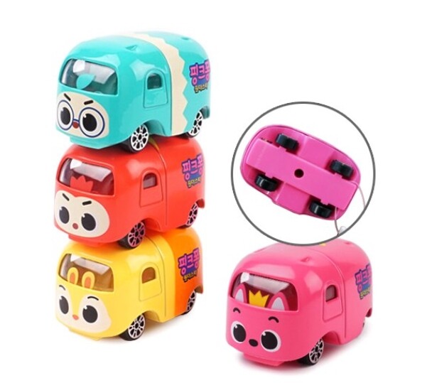 Pinkfong Wonderstar Hogi Poki Jenny Metal Block Mini Car Set 4p Block Play Toy