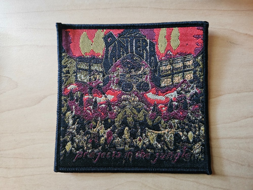 PANTERA, SEW ON BLACK BORDER WOVEN PATCH