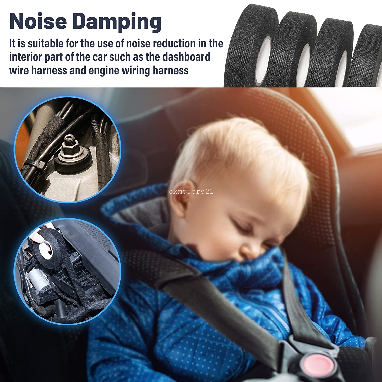 Wiring Harness Tape Felt Cloth High Temp Electrical Insulation Adhesive Tape