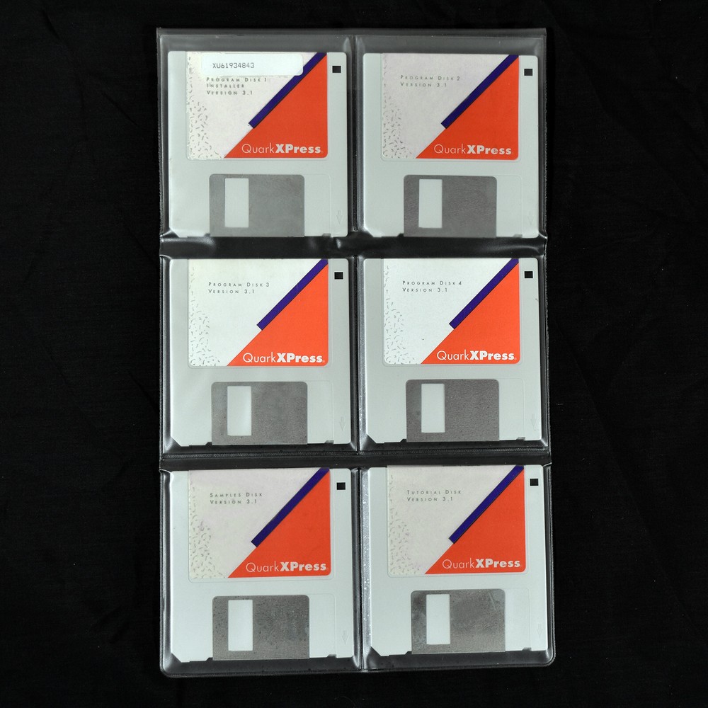 Quark Xpress 3.1 Floppy 3.5 Diskette Software Set for Mac OS or Windows