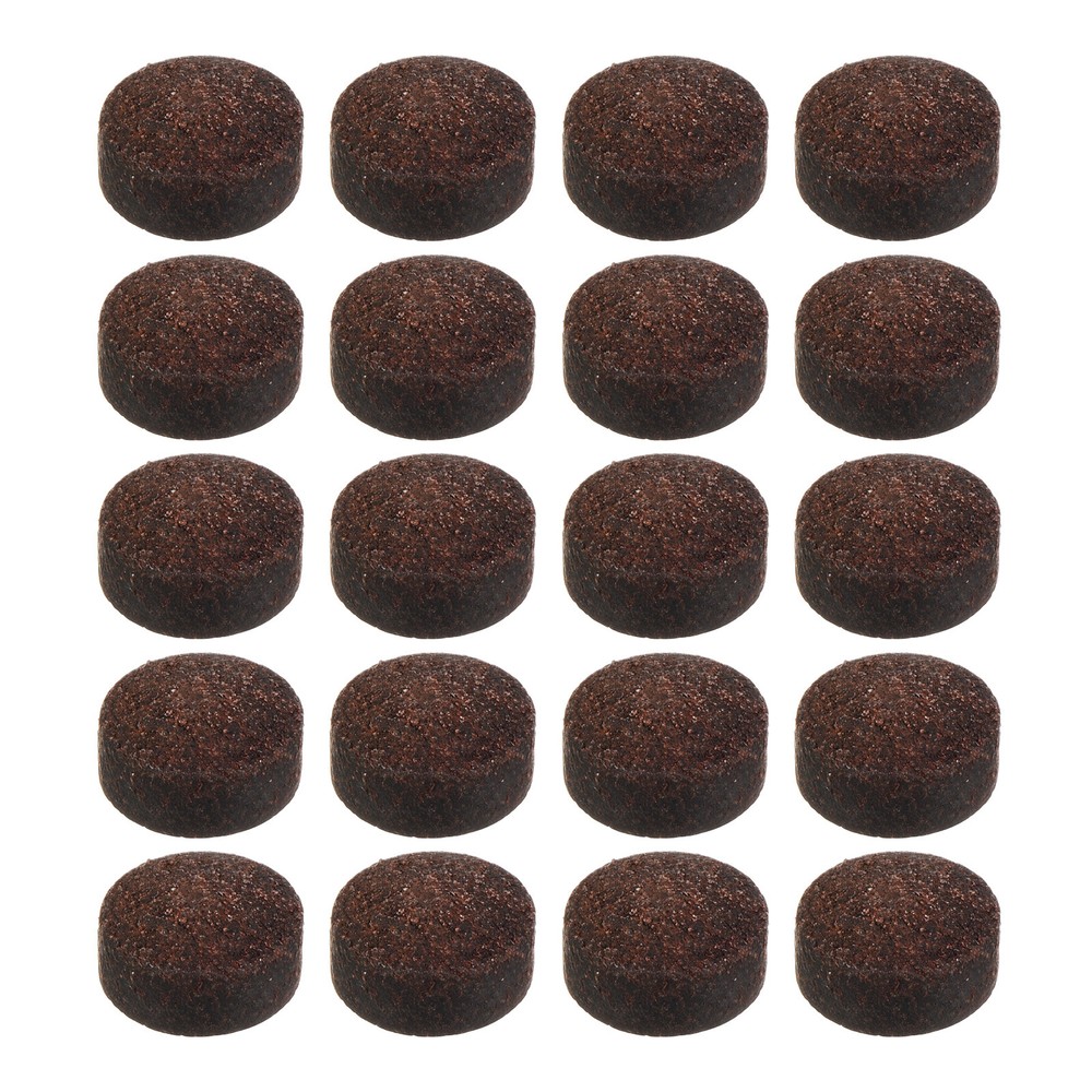 20Pcs 11mm Billiard Pool Cue Tips Snooker Pool Stick Replacement Tips, Brown