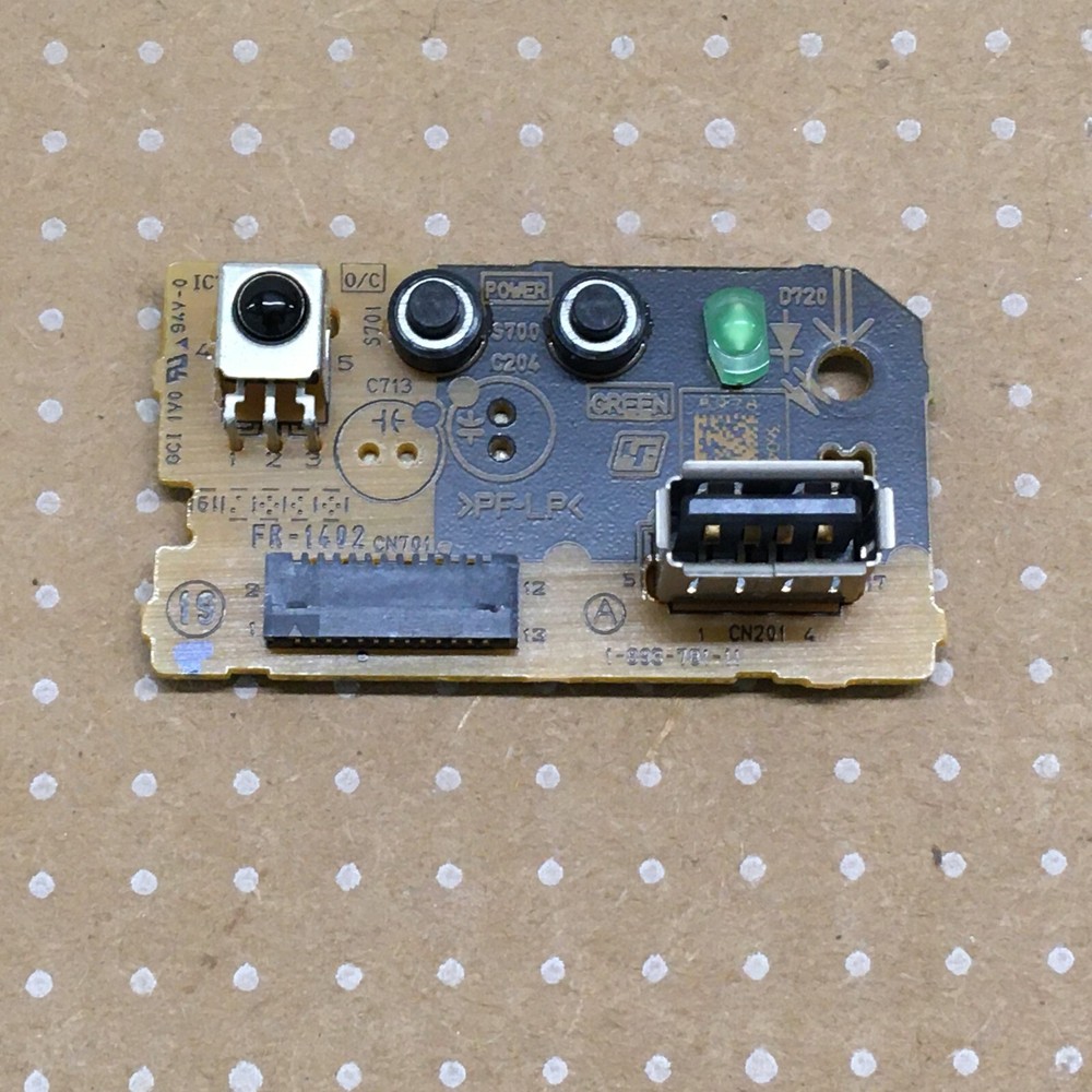 SONY Blu-ray Player Button/USB/LED/IR Sensor Board 1-893-781-11 - TESTED