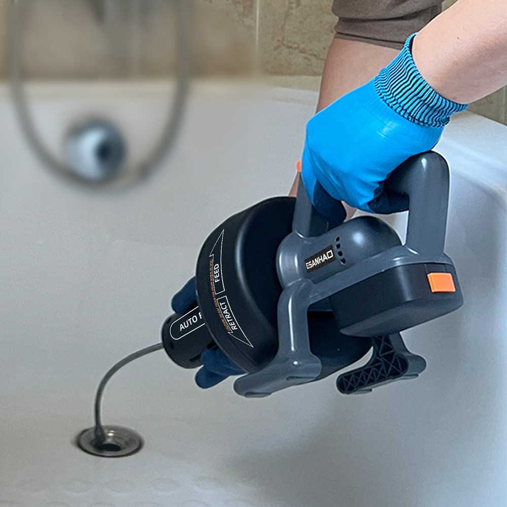 Electric Sewer Pipe Drain Cleaning Toilet Dredging Clogs Machine Chargable Drill