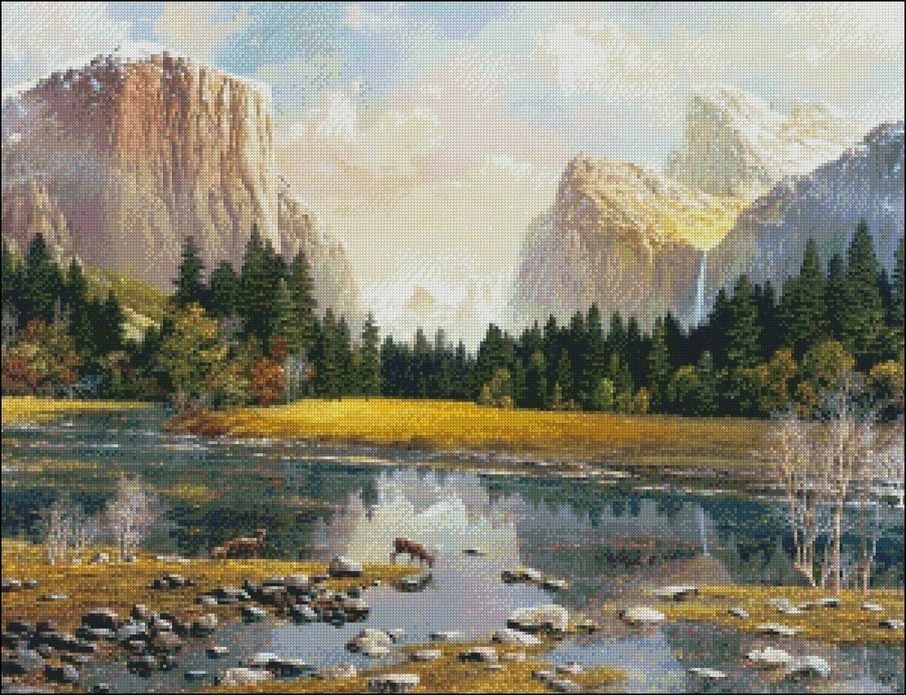 Chart Needlework Crafts DIY - Counted Cross Stitch Pattern - Yosemite Splendor