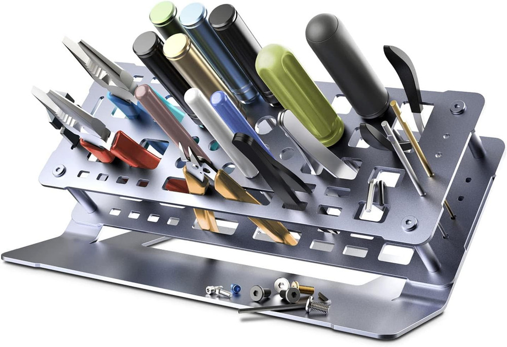 Screwdriver Rack, Small Tool Storage Holder for Desk Top, Work Bench Organizer,