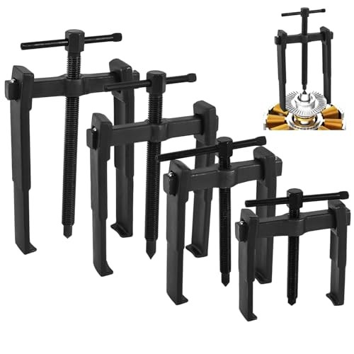 4 PCS 2 Jaw Gear Puller, 3'' 4'' 6'' 8'' Adjustable Bearing Puller Remover,