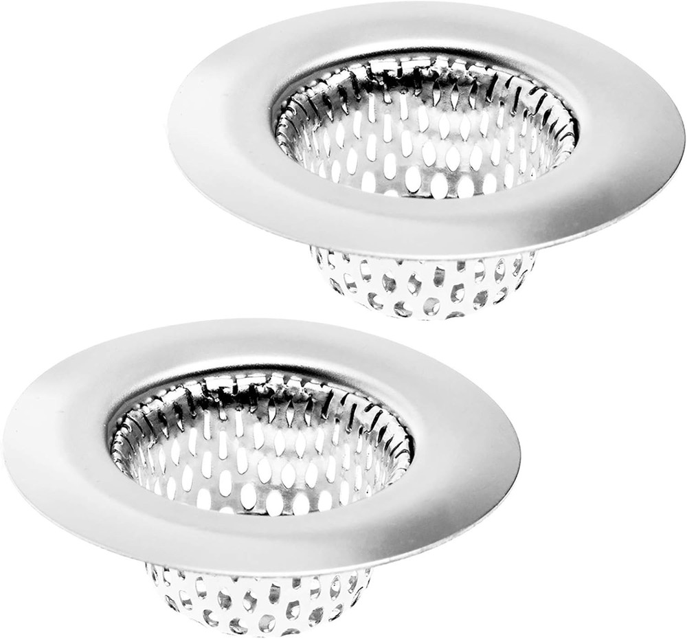 Modern 2 Pack 2.25" Basket Sink Strainer - Stainless Steel Drain Protector