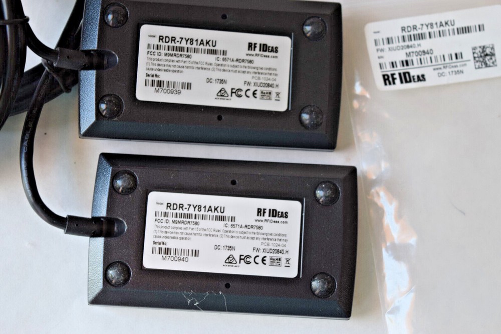 RFIDeas pcProx Enroll RDR-7Y81AKU Access Control Card Reader RF IDeas, 2ea