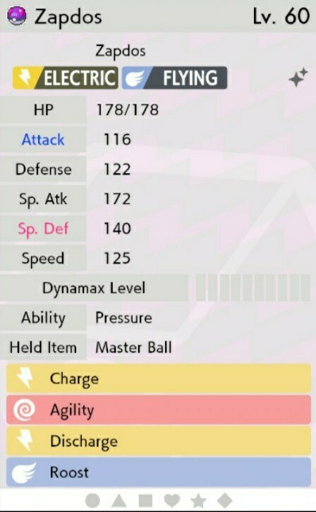 ✨Shiny✨ Zapdos Original For Pokémon Sword & Shield