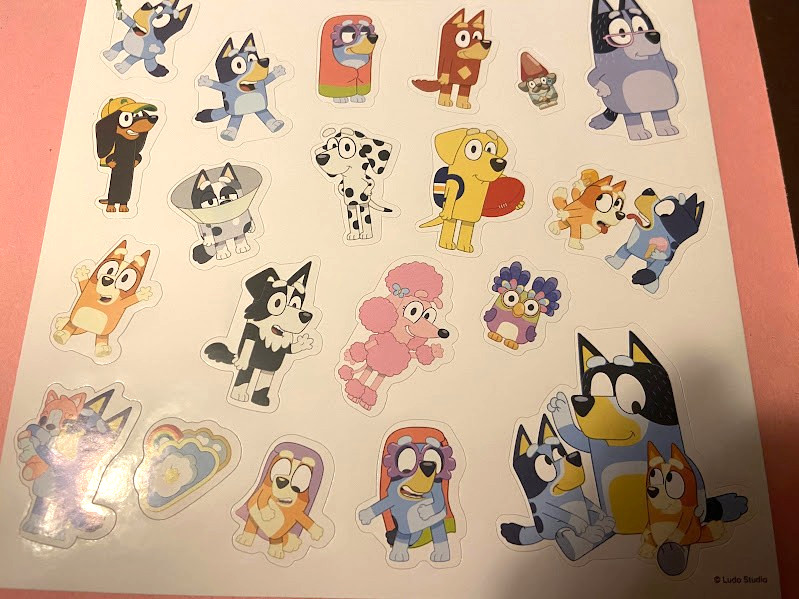 Bluey-Sticker Set-20 Stickers-Licensed-New
