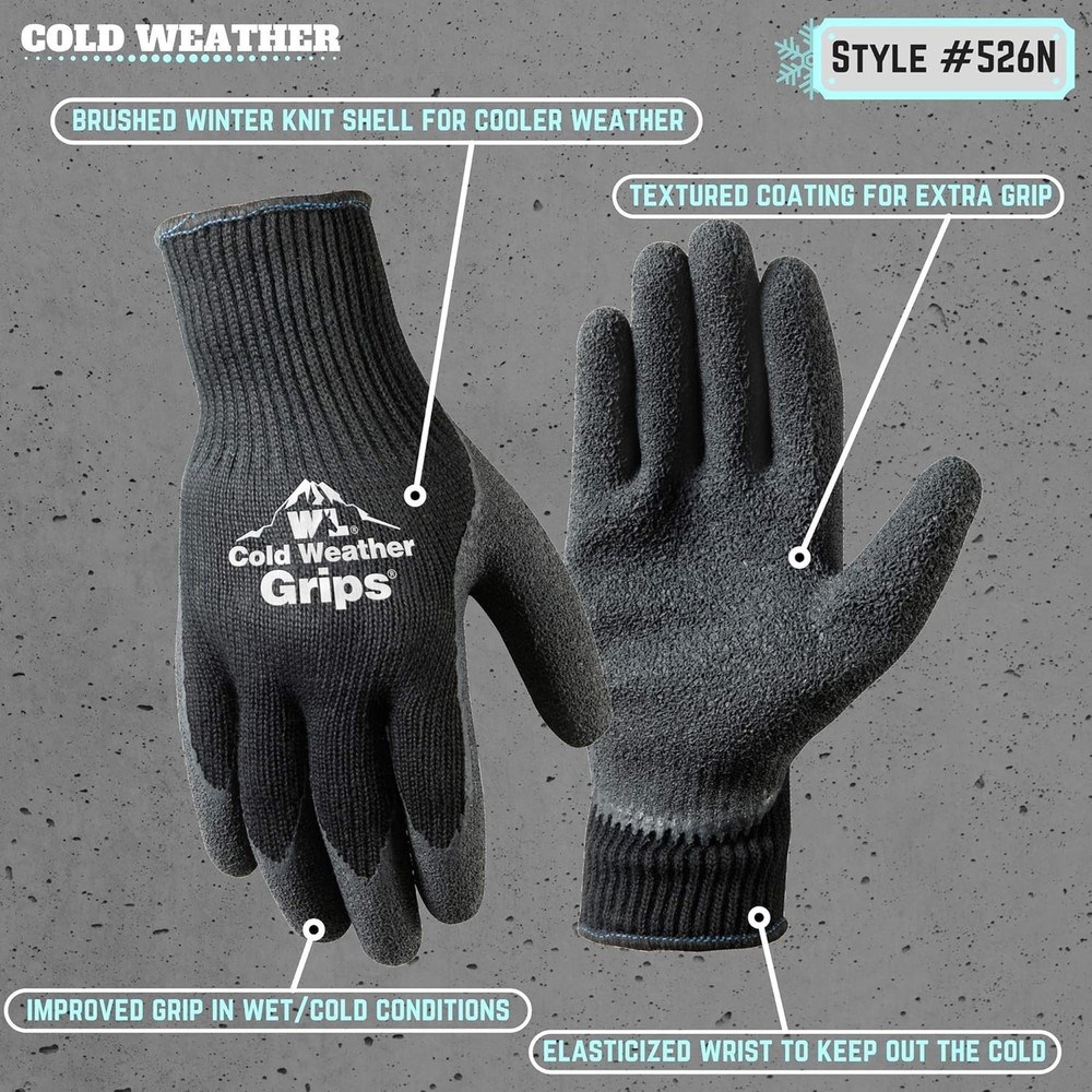 Cold Weather Latex Work Gloves