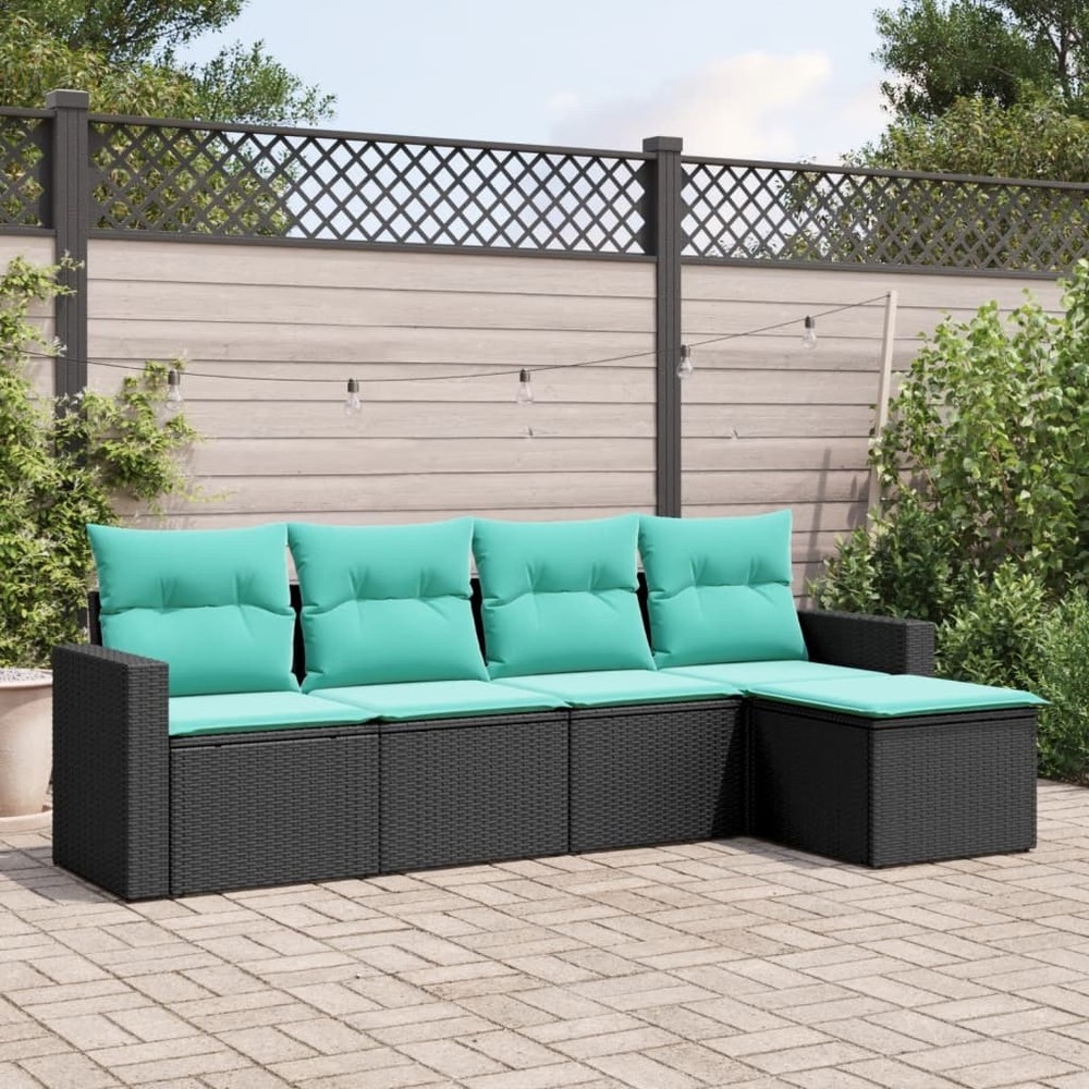 Garden Sofa Set Black