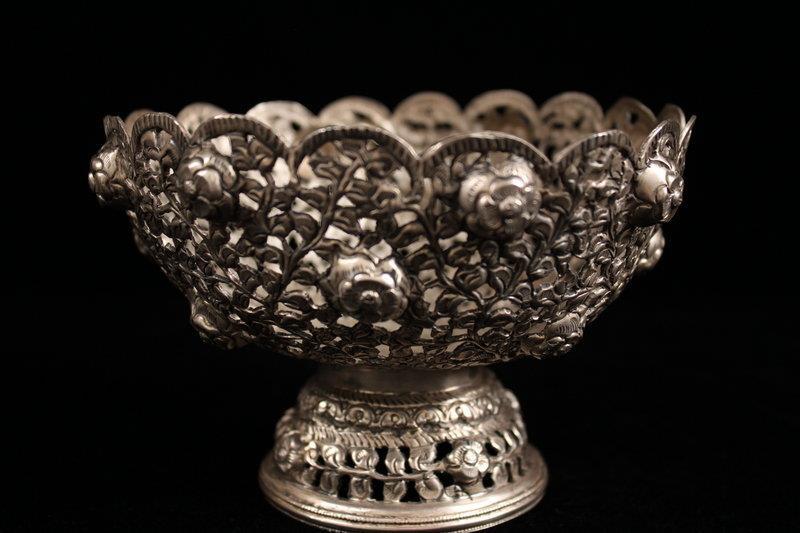 Hand Crafted Southeast Indian Silver Vessel/Bowl.
