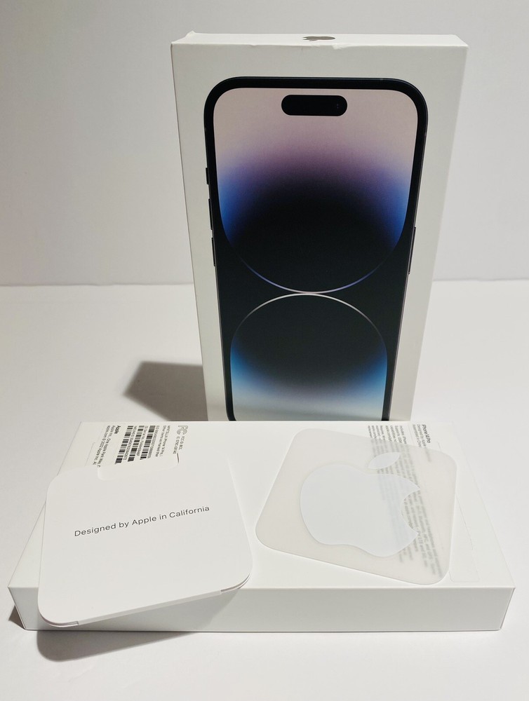 iPhone 14 Pro -Space Black-128 GB-BOX ONLY- Apple Sticker-Guide