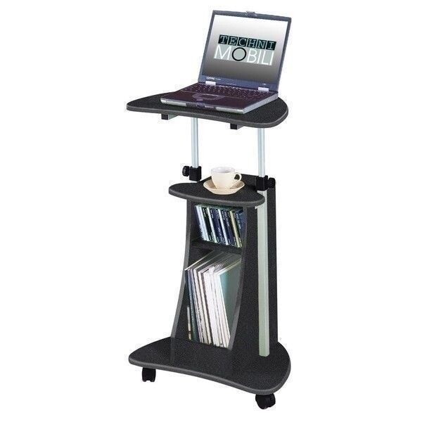 Graphite Gray Laptop Desk Portable Cart Table Stand Mobile Notebook Computer