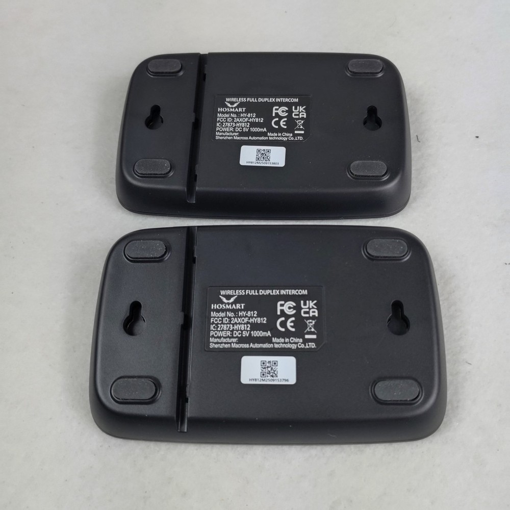 HO-Smart 2-Way Full Duplex Wireless Intercom 2-Set 1300ft EUC