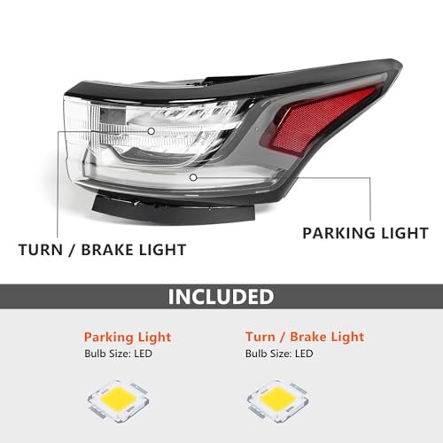 LED Tail Light Assembly Compatible with Chevy Traverse 2018-2021 Passenger
