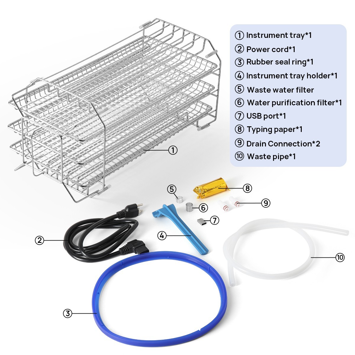 22L 17L Dental Medical Autoclave Steam Sterilizer Class B with Printer /Lab Cart