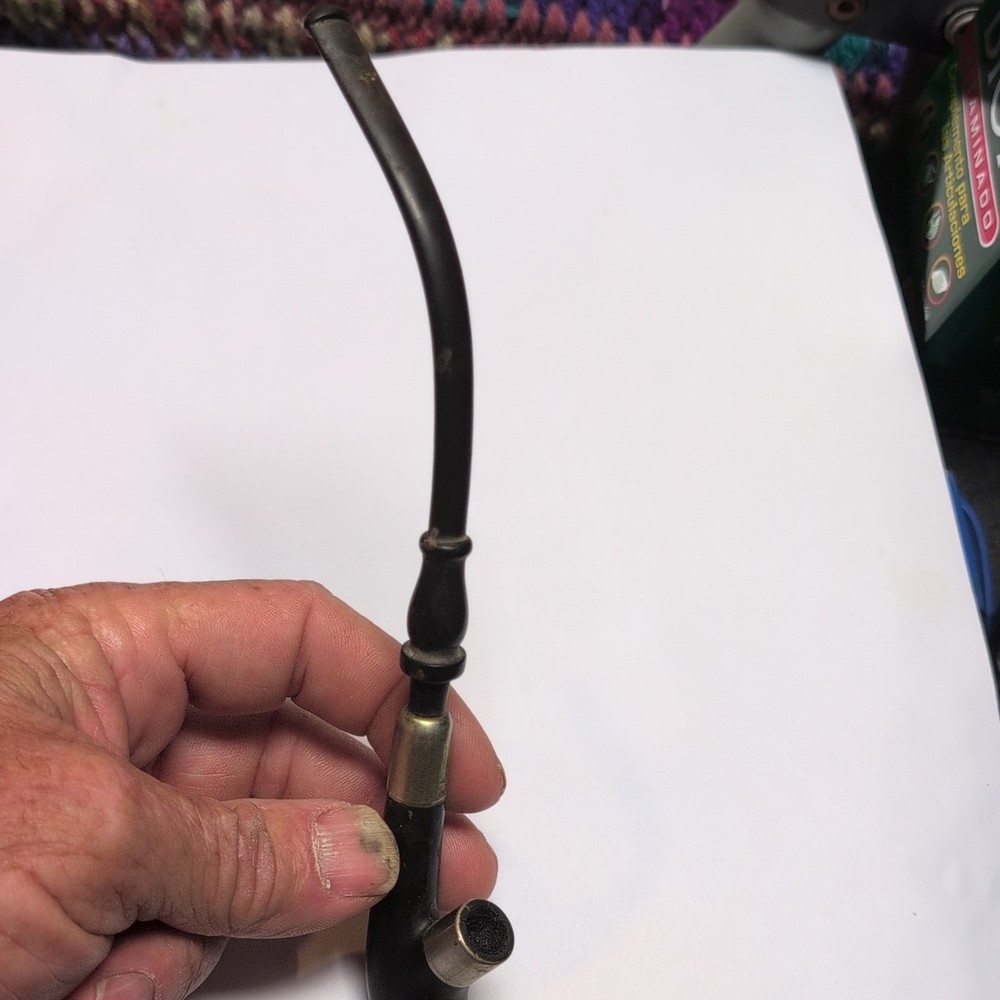 vintage unique Spigot pipe featuring a sterling silver mount.