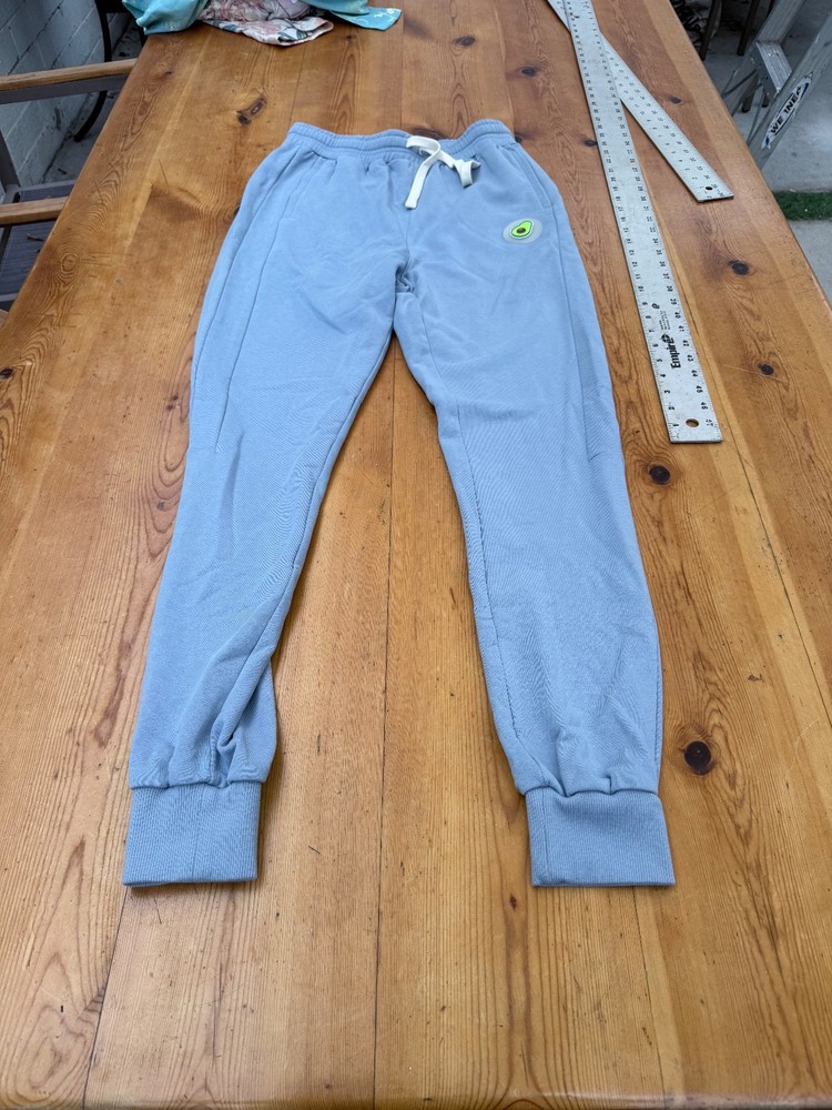MENS EUBI LIGHT BLUE AVOCADO PATCH PULLON DRAWSTRING JOGGER  SWEATPANTS M F8