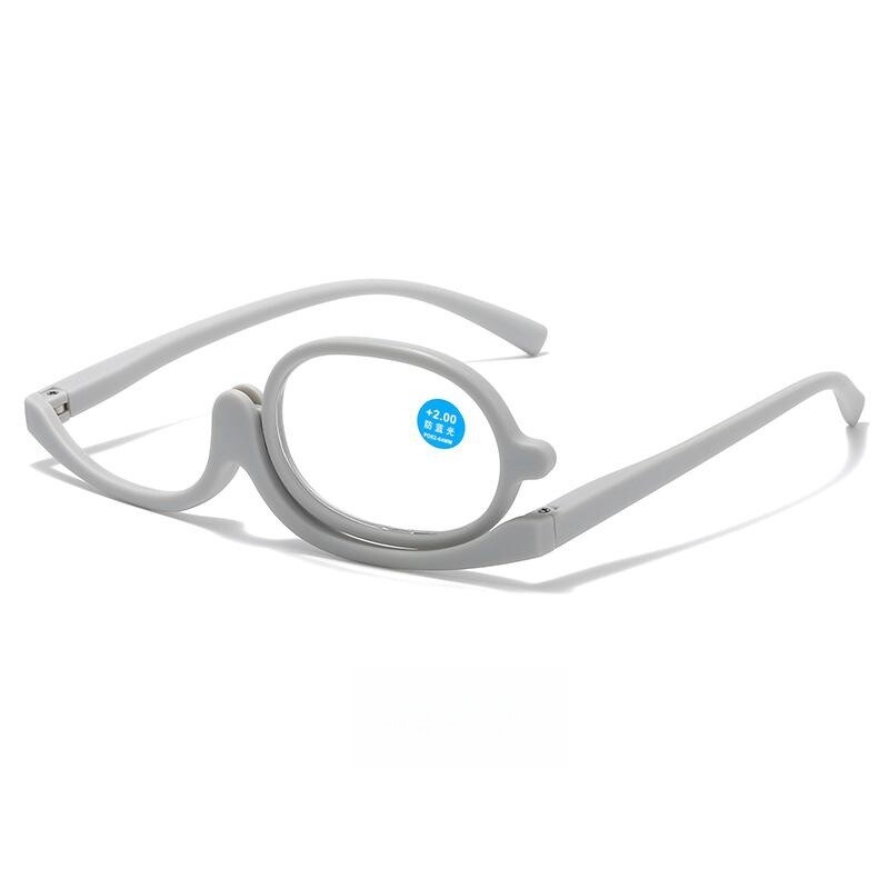 Makeup Mirror Rotating Single Panel Eyebrow Anti-Blue-Ray Reading Glasses
