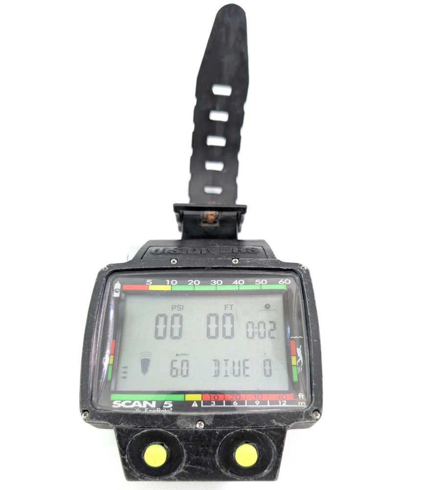 US Divers / Aqualung Scan 5 Wireless Wrist Scuba Dive Diving Computer with Case