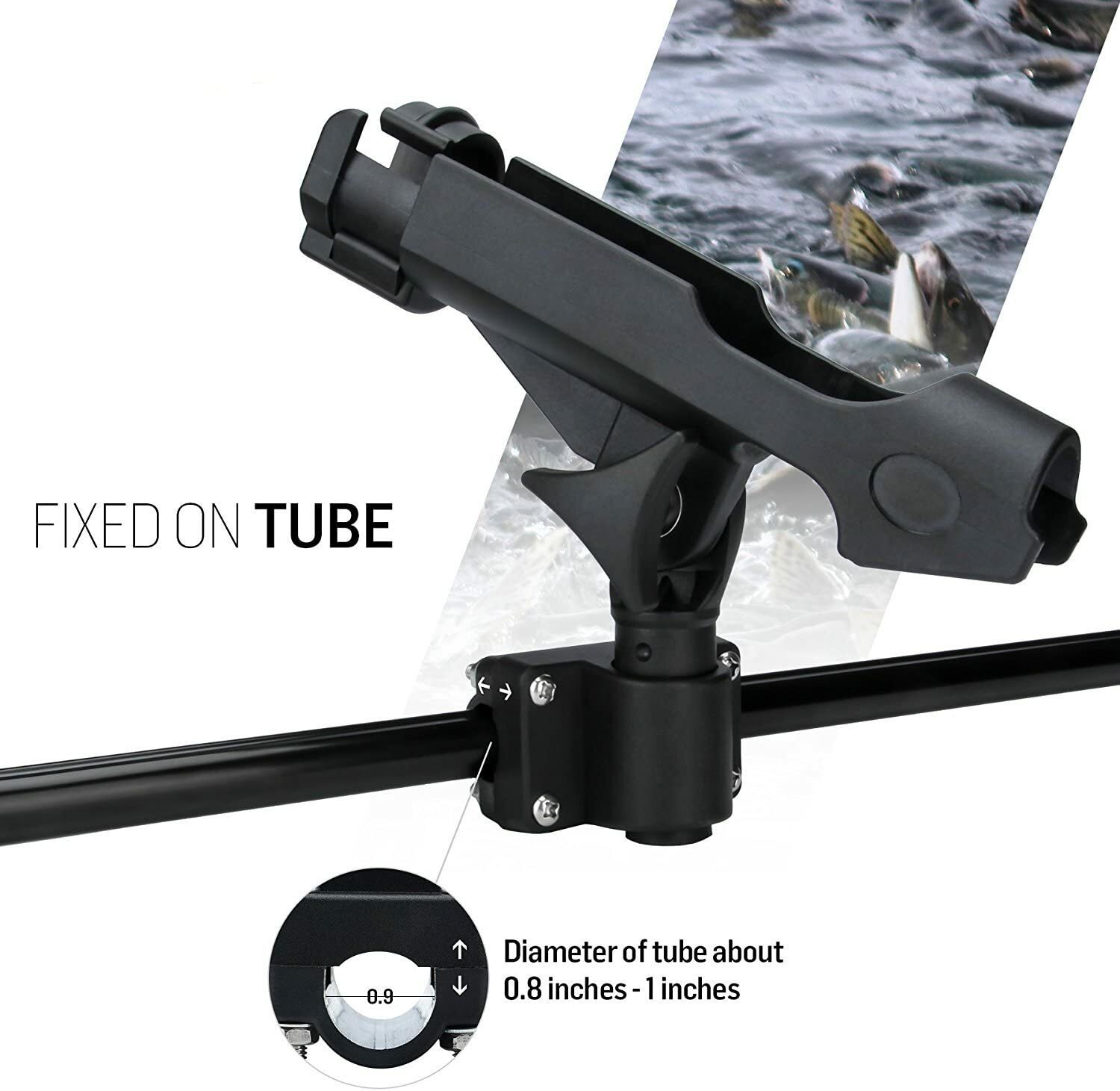 Adjustable Fishing Rod Holder for Boat, Kayak, pontoon boat with 3 Mount