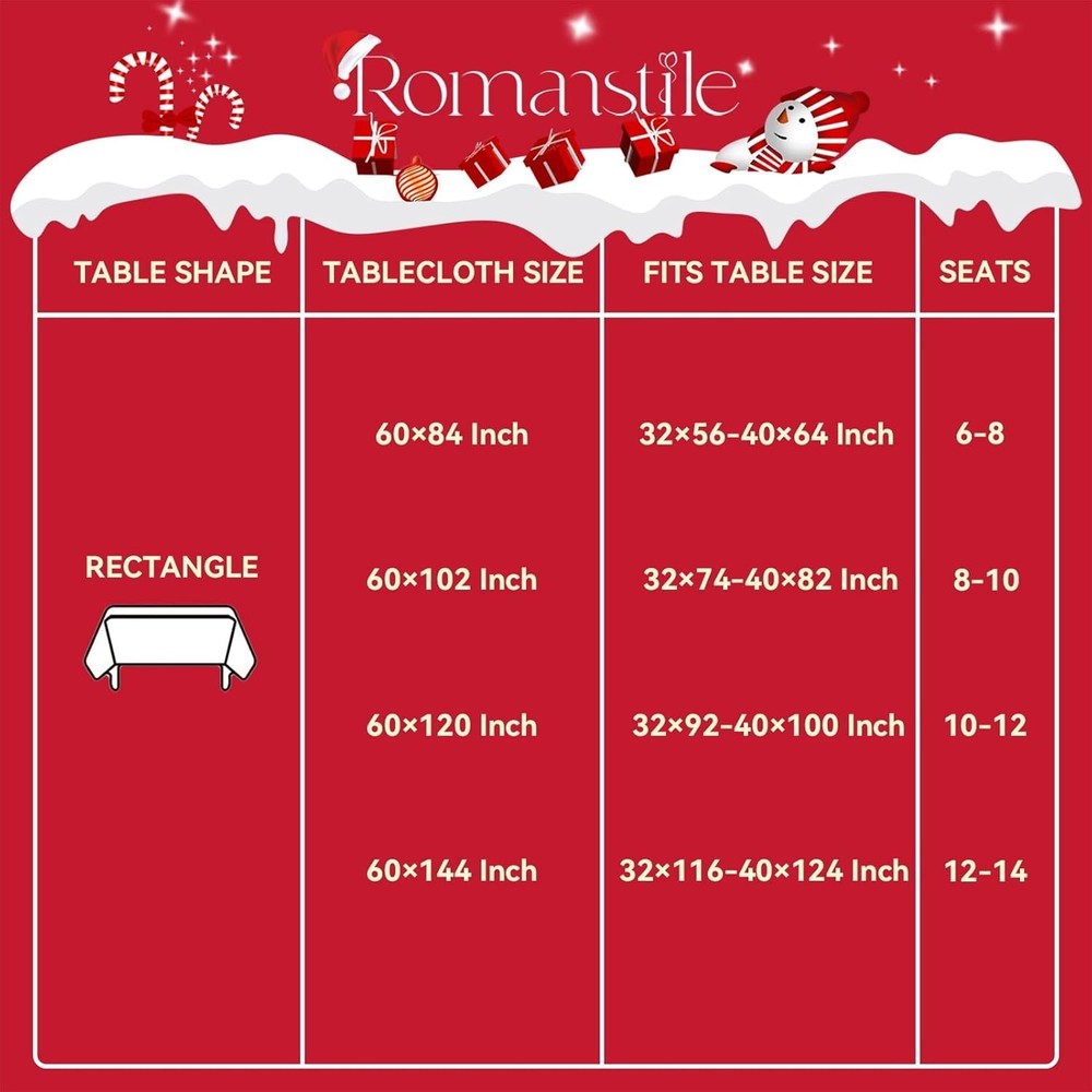 Romanstile Christmas Jacquard Rectangle 60" x 84" (Rectangular), Red