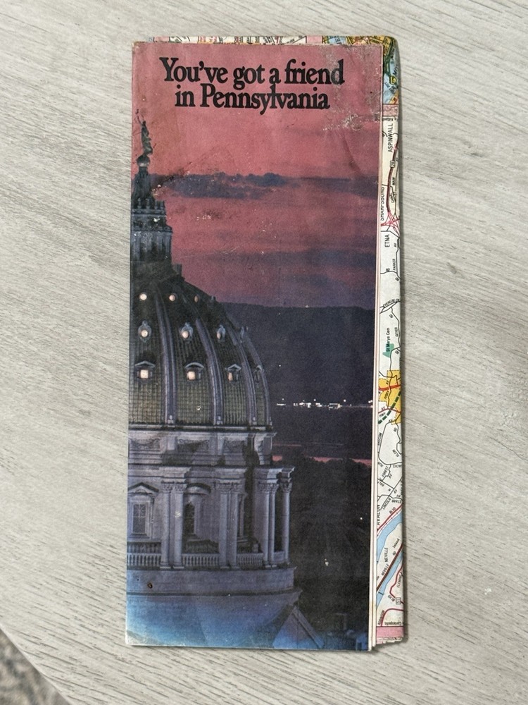 1986 Pennsylvania Official Transportation Map DOT