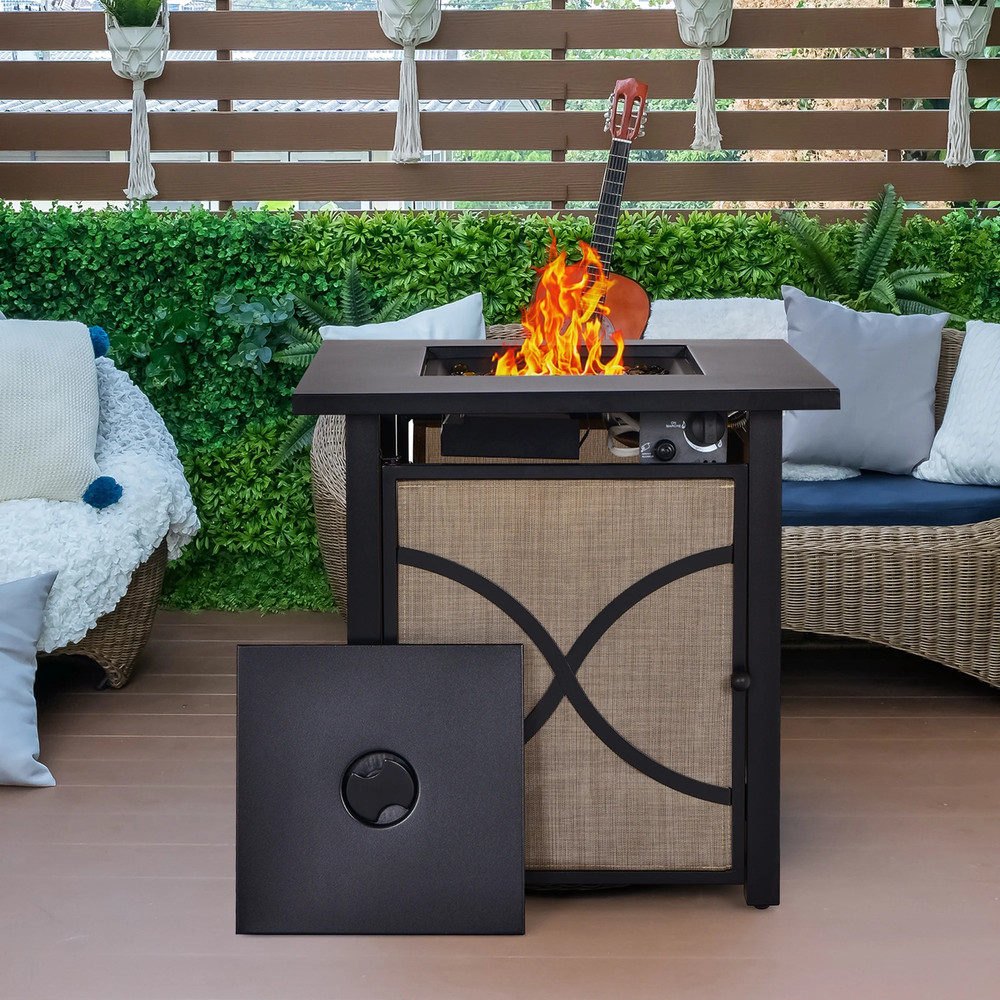 25'' Gas Fire Pit Table 40,000 BTU Propane Fire Pit Table W/ CSA Certification