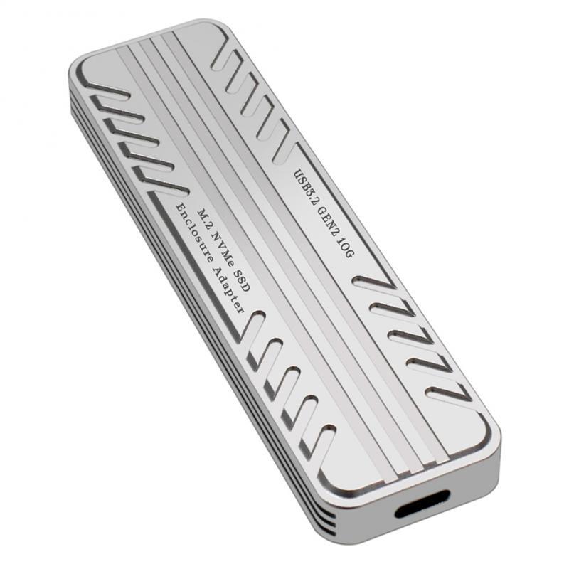 Type-C USB3.2 Gen2Aluminum M.2 NVMe Solid State Drive External Enclosure 10Gbps