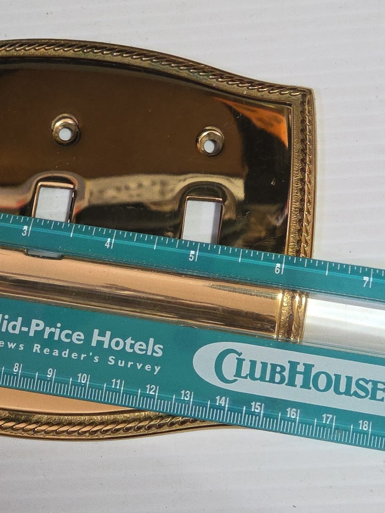 Brass Switch Outlet Combination Wall Box Plate Cover Double Switch Plug Combo