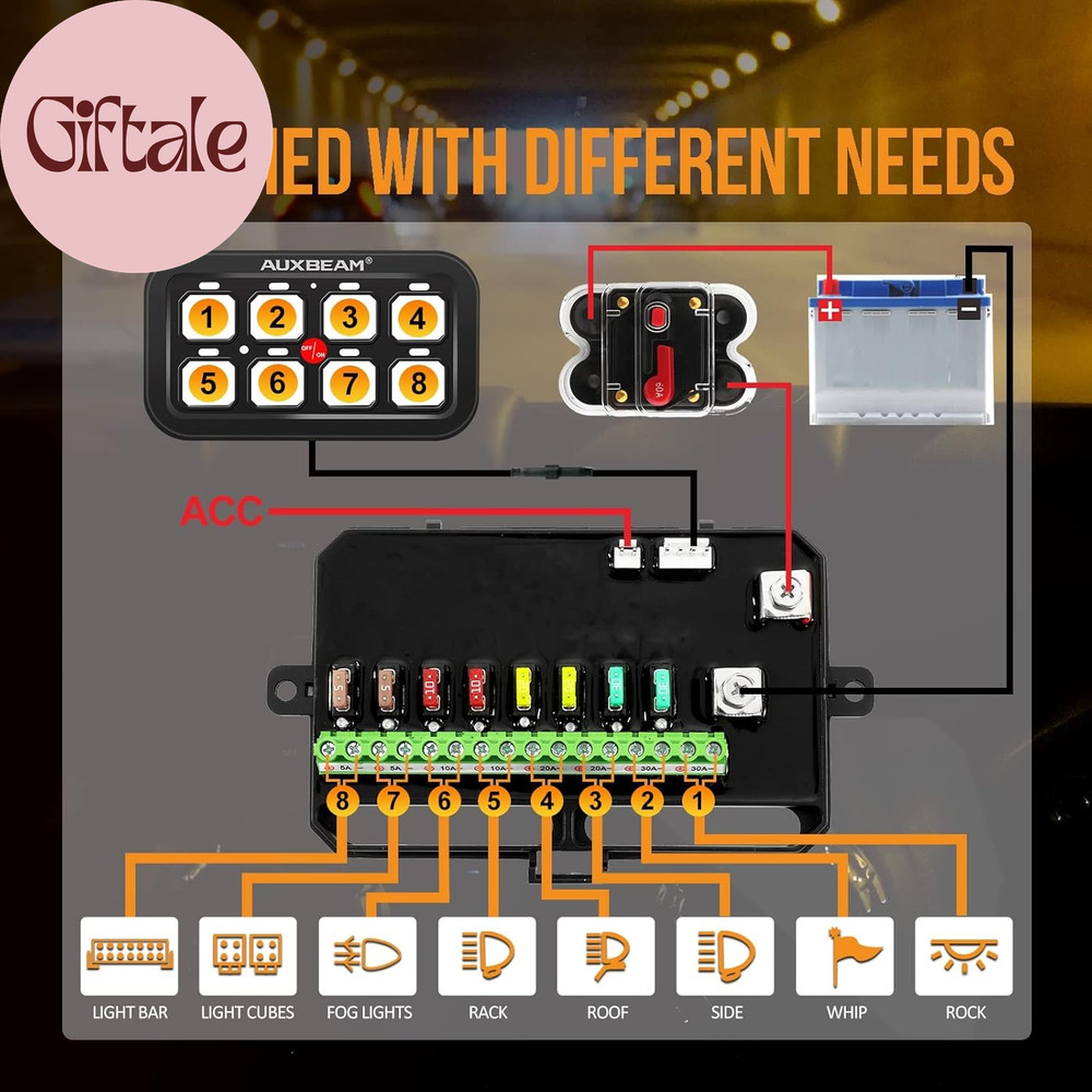 8 Gang Switch Panel BA80 Automatic Dimmable LED Touch Control Panel Box Electron